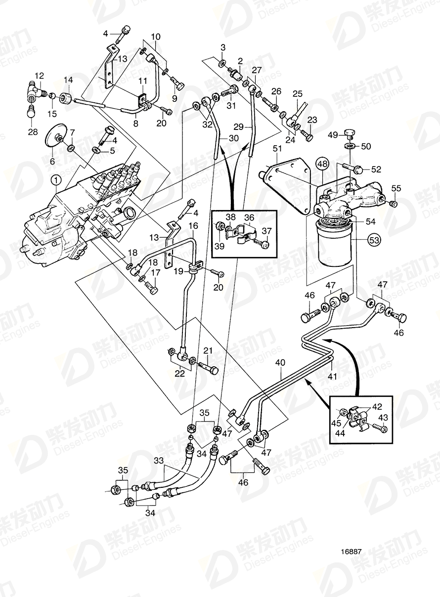 VOLVO Fuel pipe 865330 Drawing
